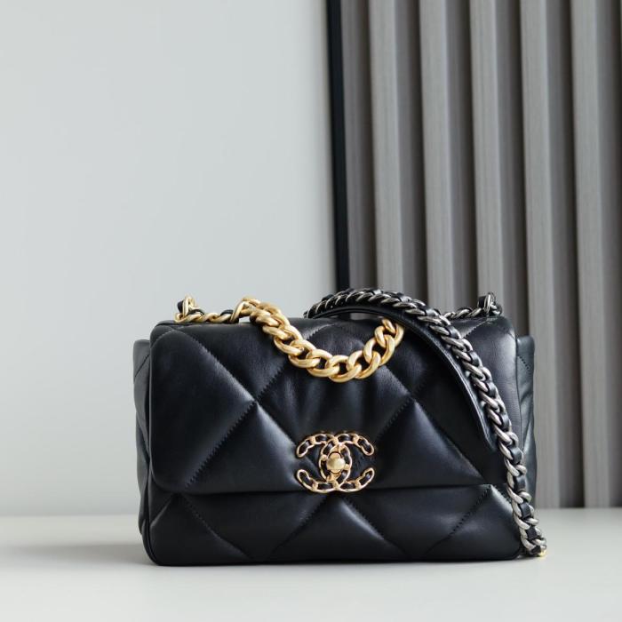CHANEL 19 Flap Bag Goatskin Gold-Tone AS1160-B03215-94305 L26cm W9cm H16cm