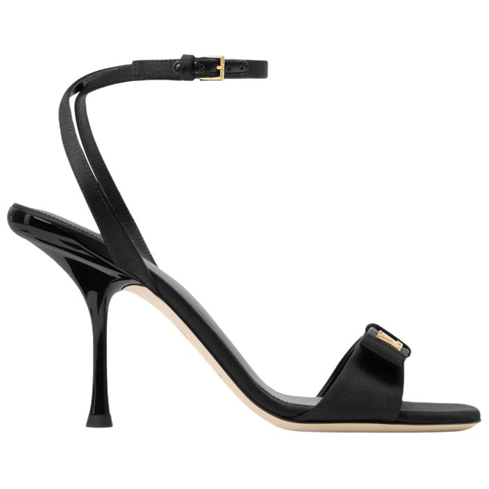 LOUIS VUITTON 6AM One Strap Sandals 9cm Women's Black