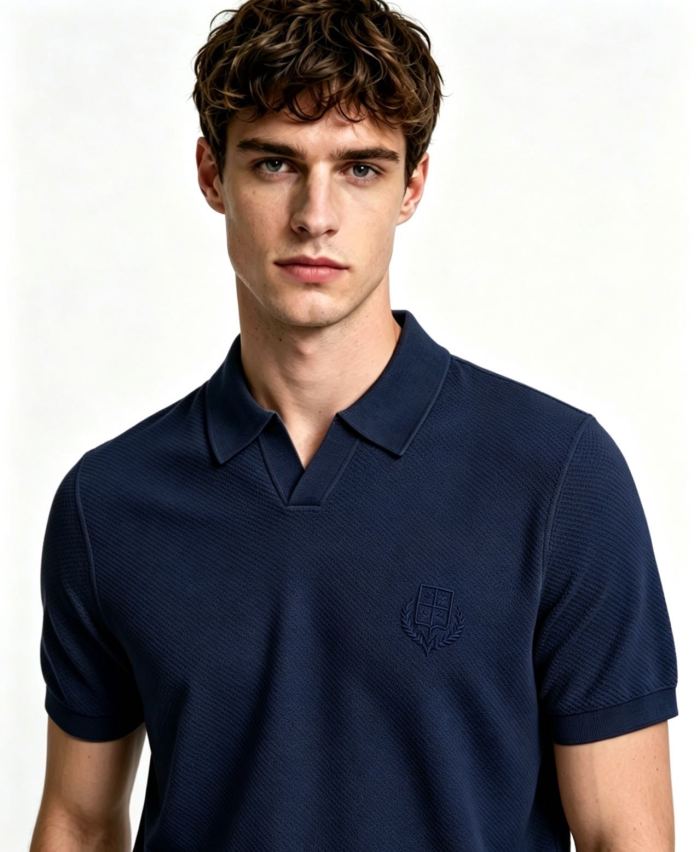 LORO PIANA Short Sleeved Knitted Polo Shirt 