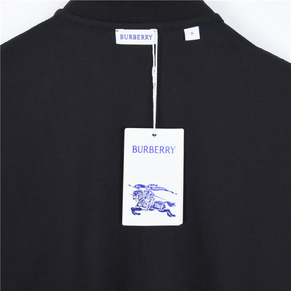 Burberry Ekd Embroidered Checked-Trim Polo Shirt