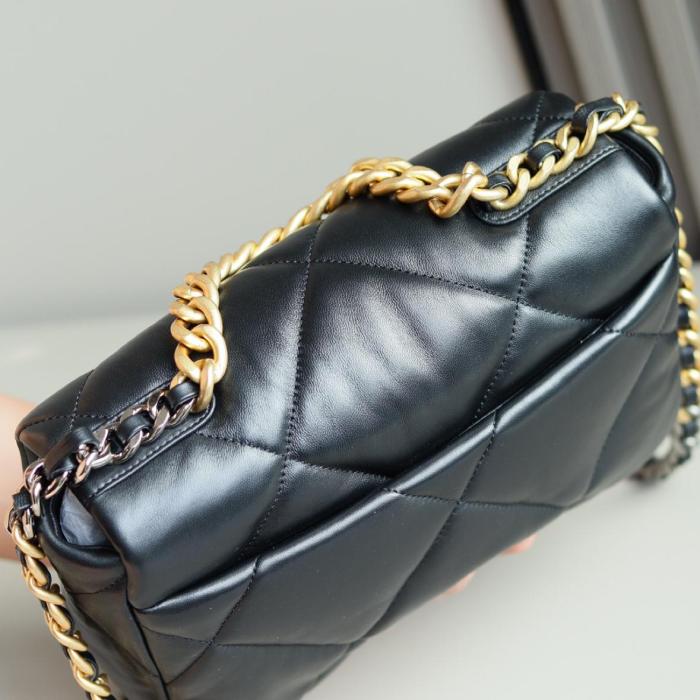 CHANEL 19 Flap Bag Goatskin Gold-Tone AS1160-B03215-94305 L26cm W9cm H16cm