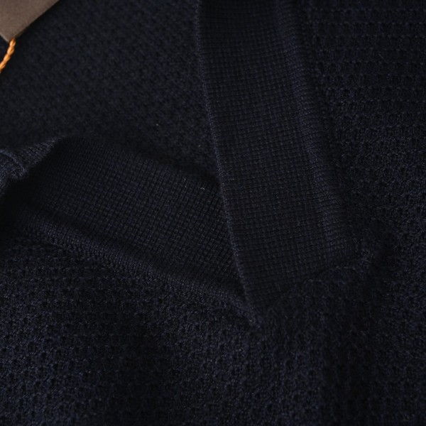 LORO PIANA Short Sleeved Knitted Polo Shirt 
