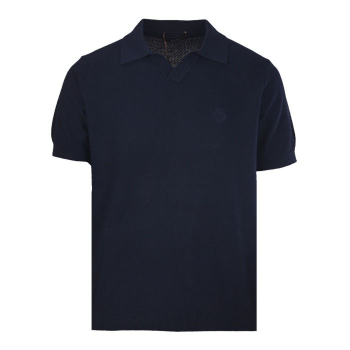 LORO PIANA Short Sleeved Knitted Polo Shirt 