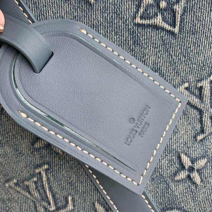 LOUIS VUITTON Keepall Bandouliere 50 Monogram Washed Denim Coated Canvas M22532 L52cm W23cm H29cm