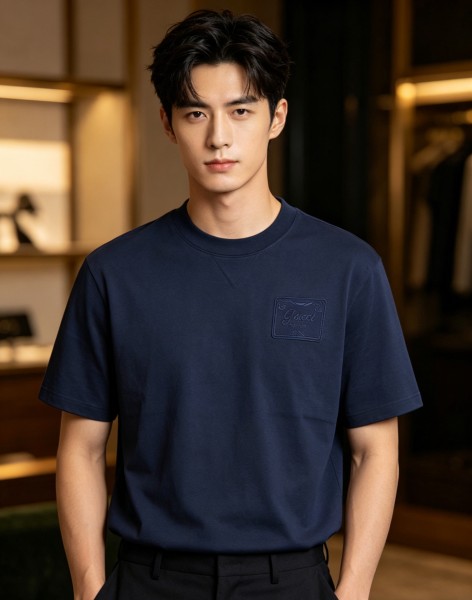 GUCCI Logo Printed Jersey T Shirt