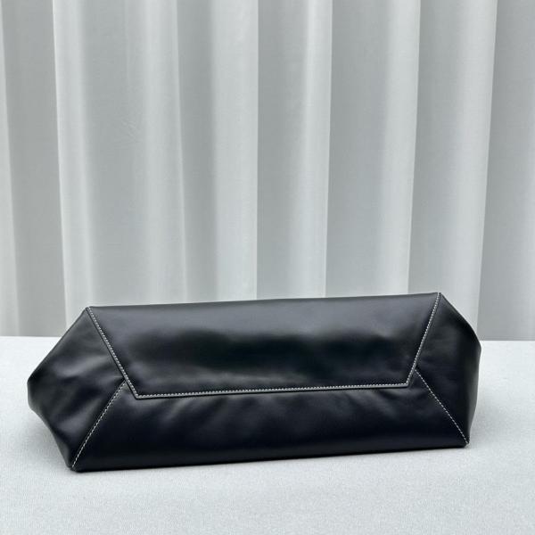 MIU MIU Leather Tote Bag, Shopping Bag, Handbag Women's Black 5BG276-2DDJ-F0002-V-OOO L38cm W38cm H18cm