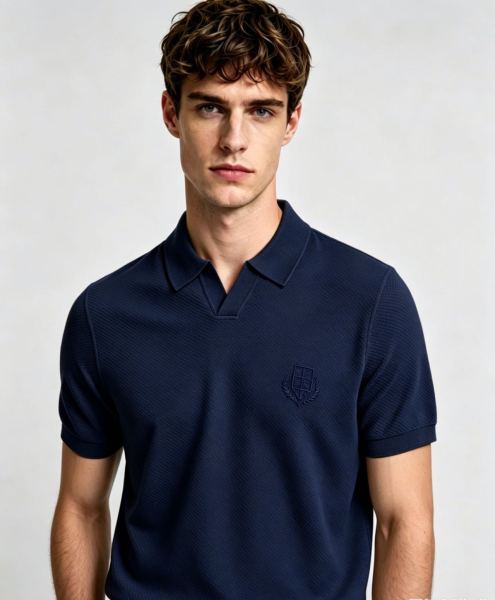 LORO PIANA Short Sleeved Knitted Polo Shirt 