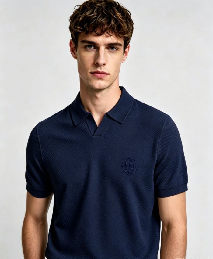 LORO PIANA Short Sleeved Knitted Polo Shirt 