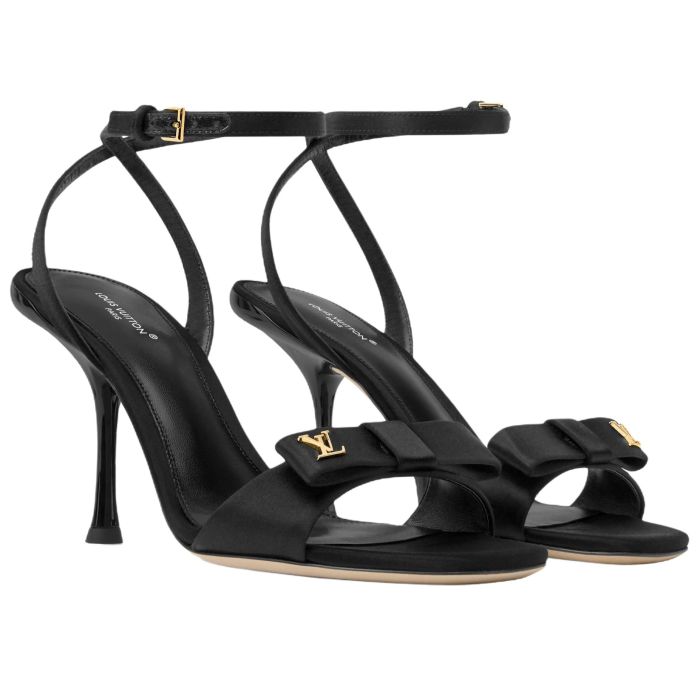 LOUIS VUITTON 6AM One Strap Sandals 9cm Women's Black