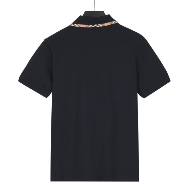 Burberry Ekd Embroidered Checked-Trim Polo Shirt
