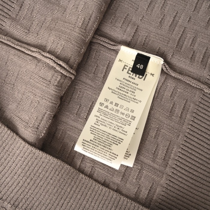 Fendi Ff Short Sleeved Knitted Polo Shirt