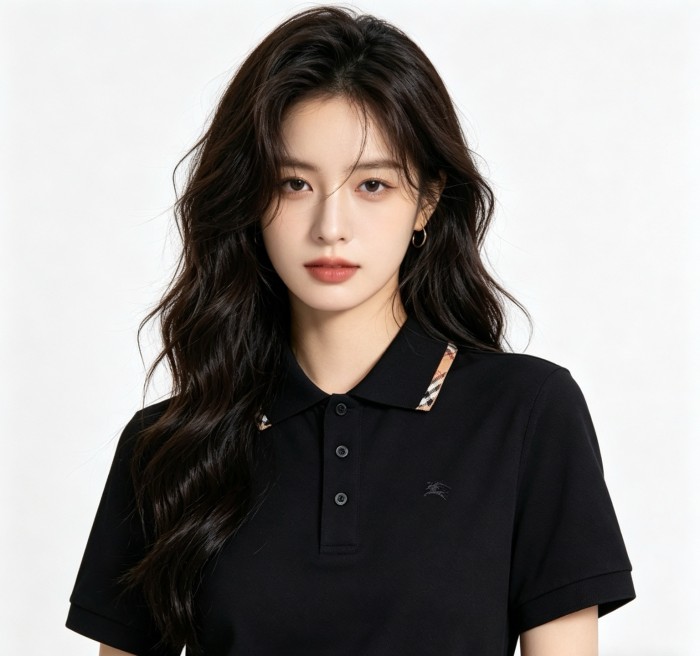 Burberry Ekd Embroidered Checked-Trim Polo Shirt