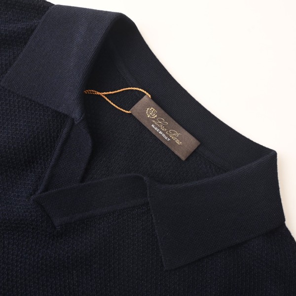 LORO PIANA Short Sleeved Knitted Polo Shirt 