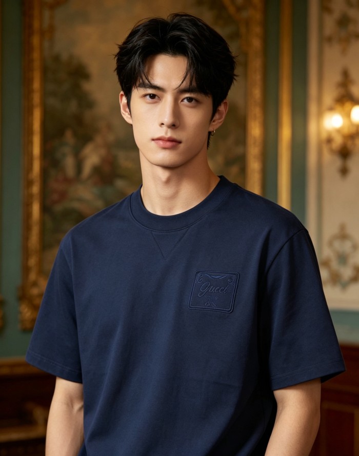 GUCCI Logo Printed Jersey T Shirt
