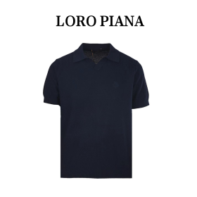LORO PIANA Short Sleeved Knitted Polo Shirt 