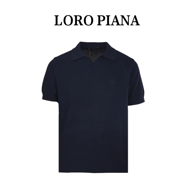 LORO PIANA Short Sleeved Knitted Polo Shirt 