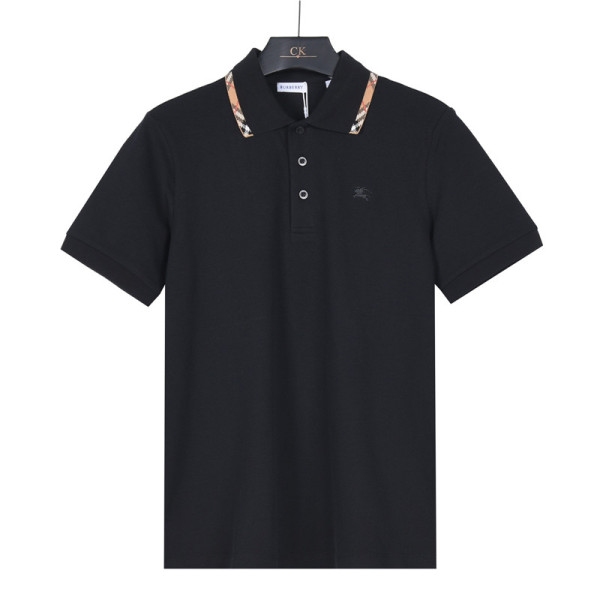 Burberry Ekd Embroidered Checked-Trim Polo Shirt