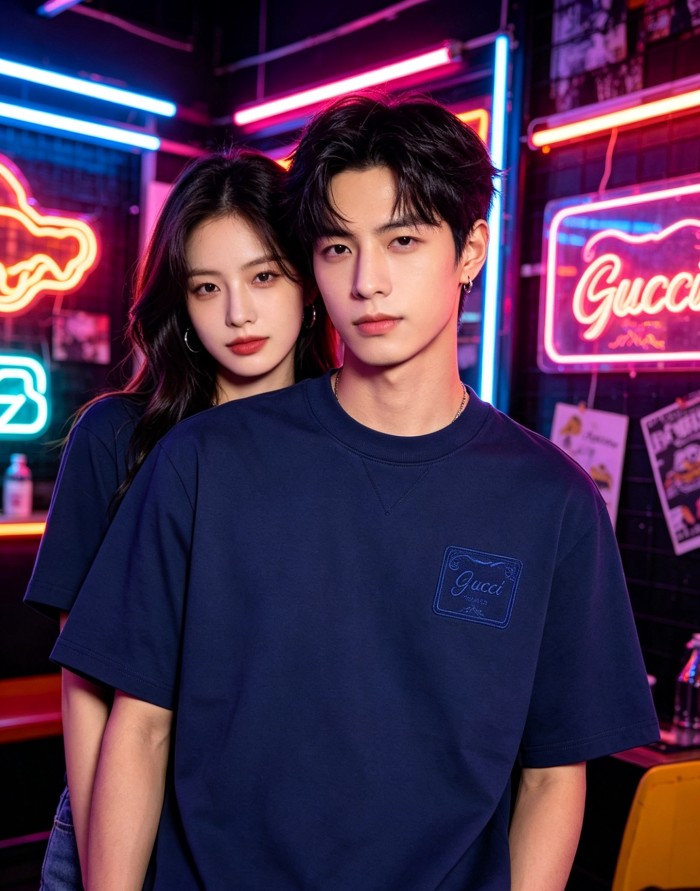 GUCCI Logo Printed Jersey T Shirt