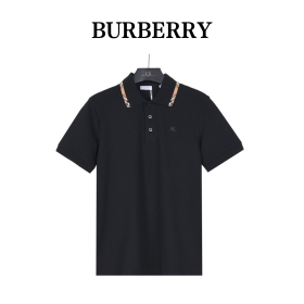 Burberry Ekd Embroidered Checked-Trim Polo Shirt