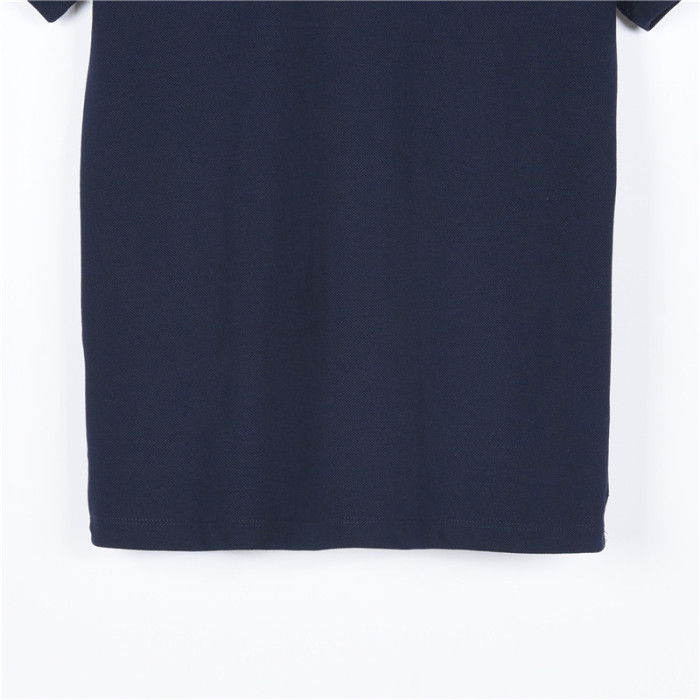 Burberry Polo Shirts Men's Marine Blue Polo Collar Moderate Straight Fit