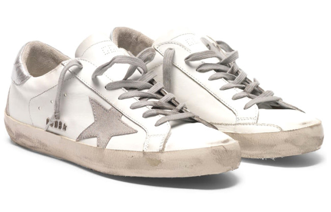 Golden Goose Superstar White Silver