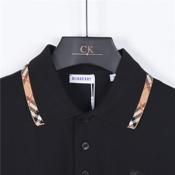 Burberry Ekd Embroidered Checked-Trim Polo Shirt