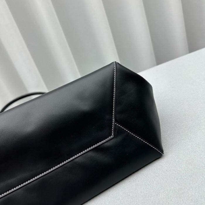MIU MIU Leather Tote Bag, Shopping Bag, Handbag Women's Black 5BG276-2DDJ-F0002-V-OOO L38cm W38cm H18cm