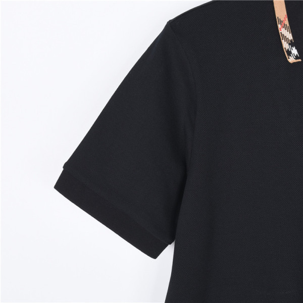 Burberry Ekd Embroidered Checked-Trim Polo Shirt