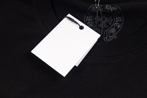 Chrome Hearts T Shirts Unisex Black Crew Neck Moderate Straight Fit