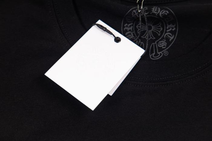 Chrome Hearts T Shirts Unisex Black Crew Neck Moderate Straight Fit