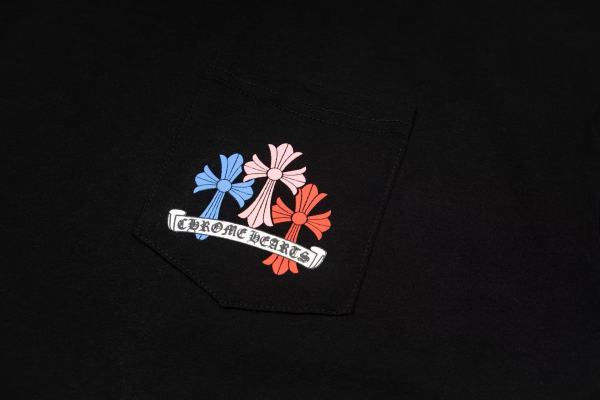 Chrome Hearts T Shirts Unisex Black Crew Neck Moderate Straight Fit