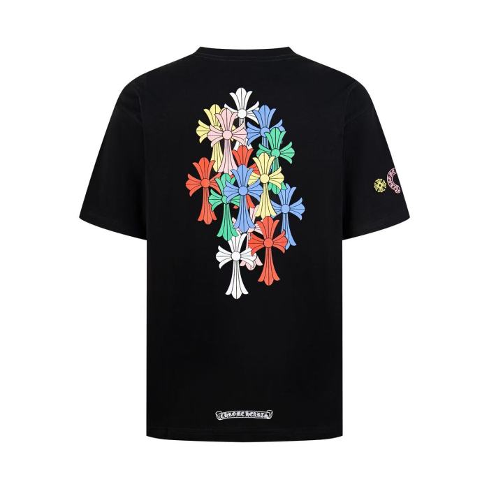 Chrome Hearts T Shirts Unisex Black Crew Neck Moderate Straight Fit