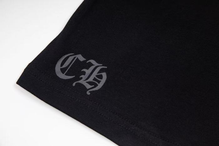 Chrome Hearts T Shirts Unisex Black Crew Neck Moderate Straight Fit