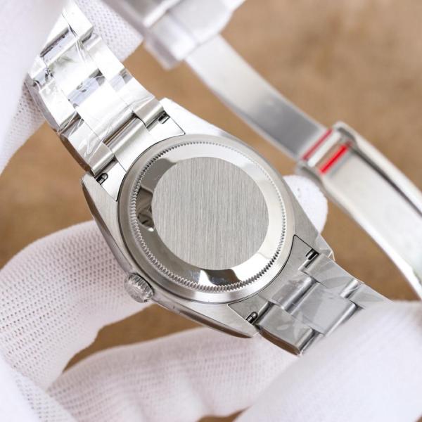 ROLEX Smooth Bezel, Oyster Perpetual Type Automatic Mechanical Movement Men's Watches Watch 41mm Blue Dial