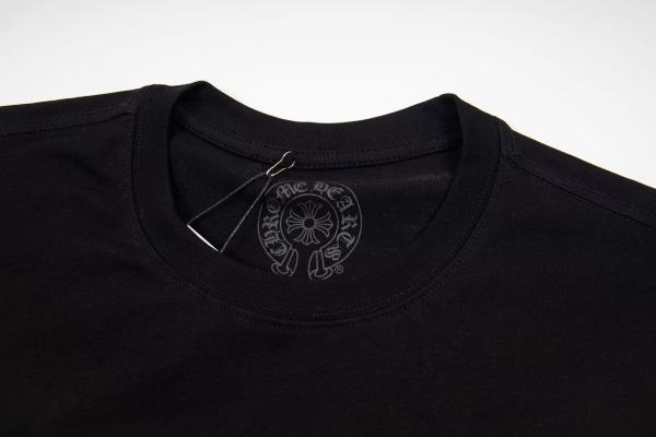 Chrome Hearts T Shirts Unisex Black Crew Neck Moderate Straight Fit