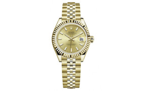 ROLEX K Automatic Mechanical Movement Women's Watch 28mm Gold Dial