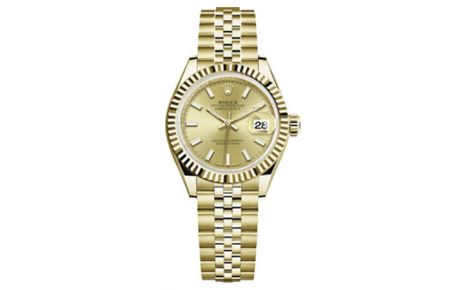 ROLEX K Automatic Mechanical Movement Women's Watch 28mm Gold Dial
