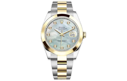 ROLEX Automatic Mechanical Movement Date Display Men's Watches Watch 41mm Mother of Pearl Color Watch Dial