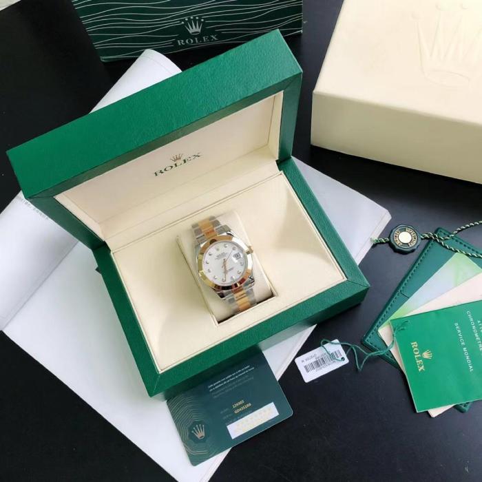 ROLEX Automatic Mechanical Movement Date Display Men's Watches Watch 41mm Mother of Pearl Color Watch Dial