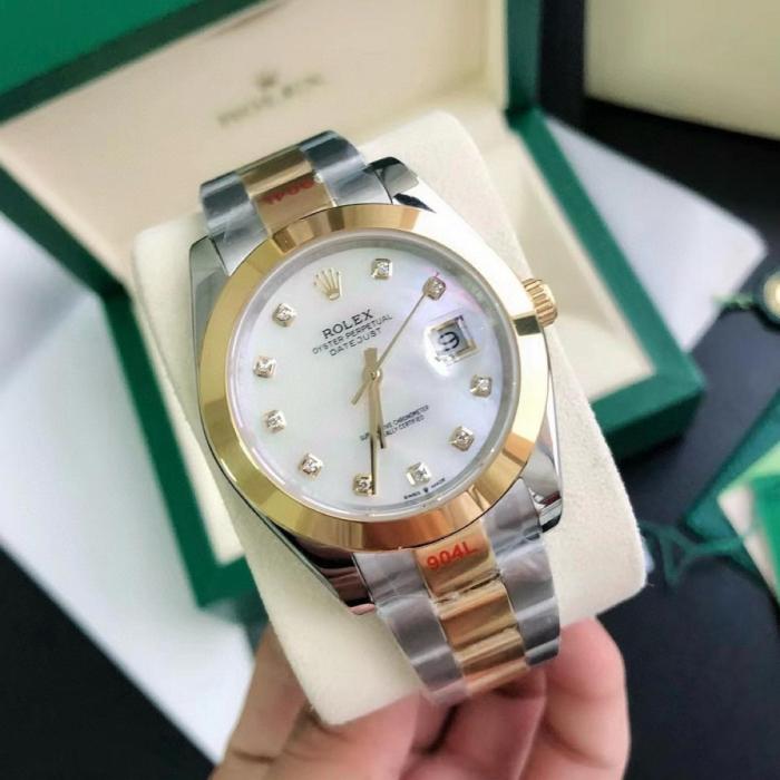 ROLEX Automatic Mechanical Movement Date Display Men's Watches Watch 41mm Mother of Pearl Color Watch Dial