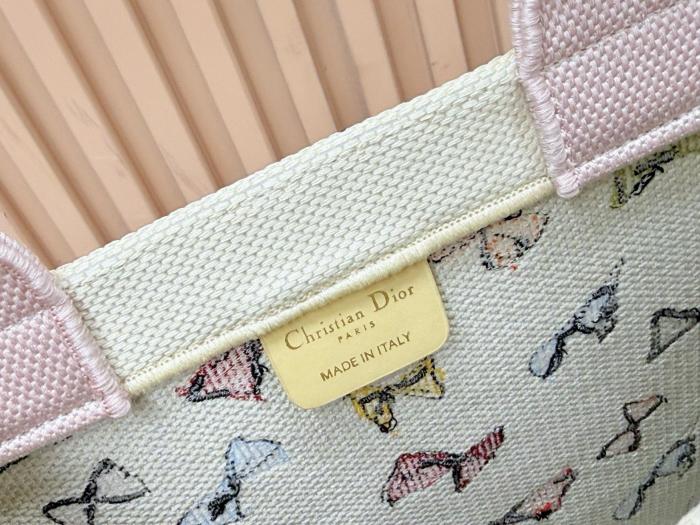 DIOR Dioriviera Cotton Tote Handbag Medium Women's Milk White Multicolor M1354OETR-M941 L36 W16.5 H27.5 cm