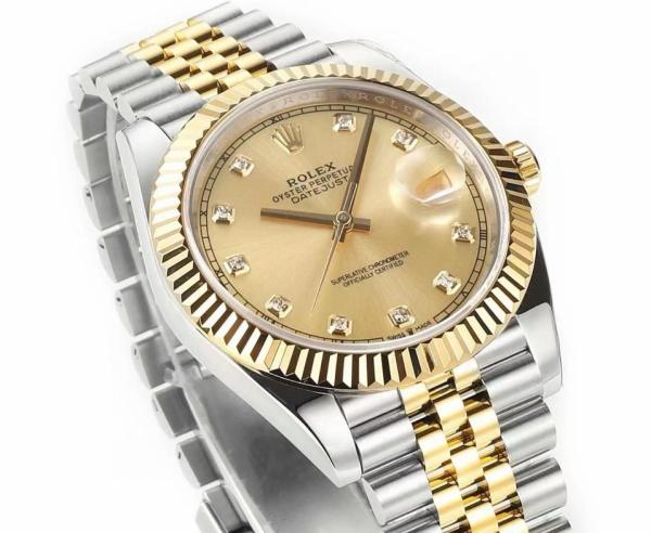 ROLEX Fluted Bezel Two Tone Datejust Collection Automatic Mechanical Movement 100m Waterproof Men's Watches Case Diameter/Size 41mm