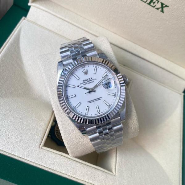 ROLEX Automatic Mechanical Movement Men's Watches Watch 41mm White Dial Oystersteel Case
