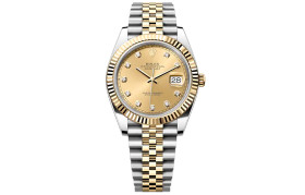 ROLEX Fluted Bezel Two Tone Datejust Collection Automatic Mechanical Movement 100m Waterproof Men's Watches Case Diameter/Size 41mm