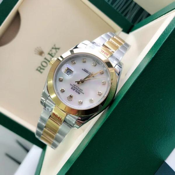 ROLEX Automatic Mechanical Movement Date Display Men's Watches Watch 41mm Mother of Pearl Color Watch Dial