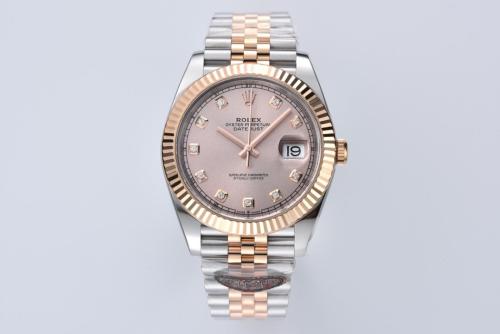 ROLEX Automatic Mechanical Movement 100m Waterproof Men's Watches Watch 41mm Pink Watch Dial
