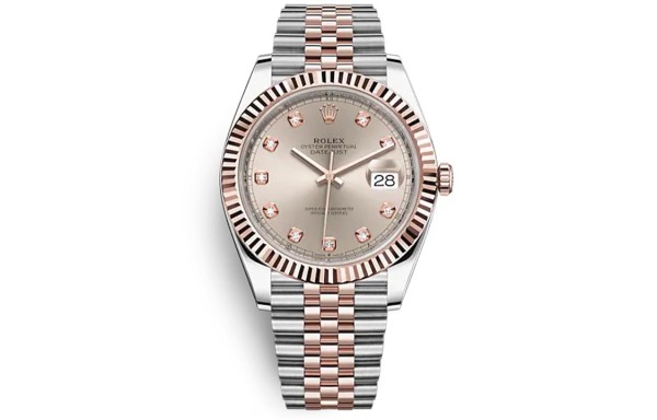 ROLEX Automatic Mechanical Movement 100m Waterproof Men's Watches Watch 41mm Pink Watch Dial