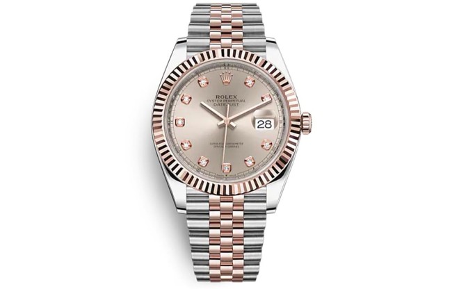ROLEX Automatic Mechanical Movement 100m Waterproof Men's Watches Watch 41mm Pink Watch Dial