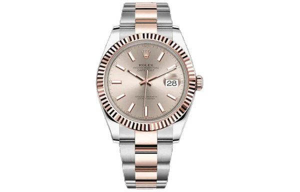 ROLEX Automatic Mechanical Movement Men's Watches Watch 41mm Pink Watch Dial Oystersteel Case