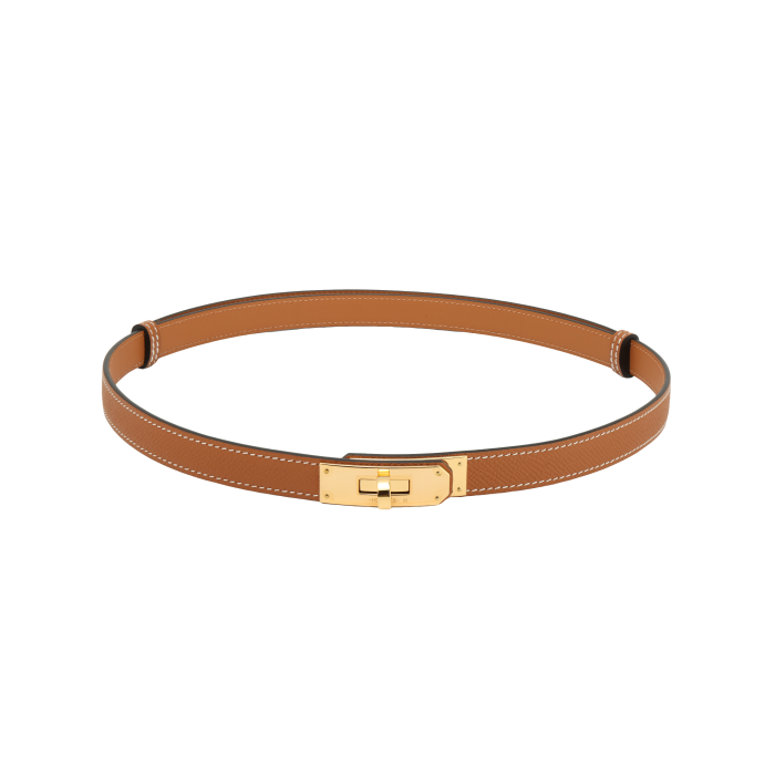 HERMES Kelly Calfskin Leather Belts Women's Width 1.8cm
